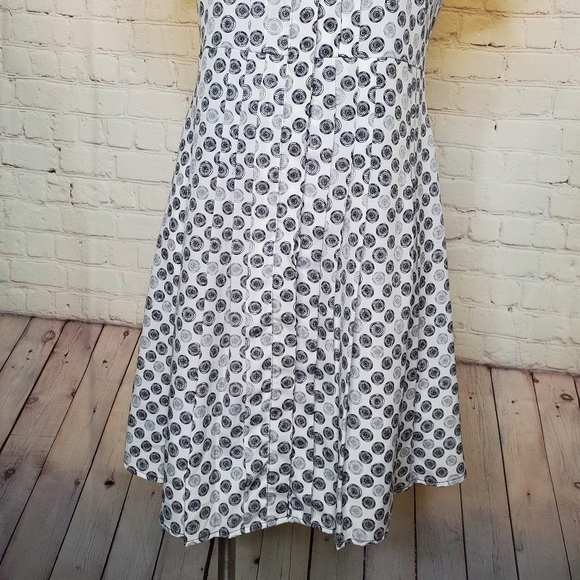 Jason Wu Retro Print Wheel Dress With Collar Size XS - Picture 10 of 10